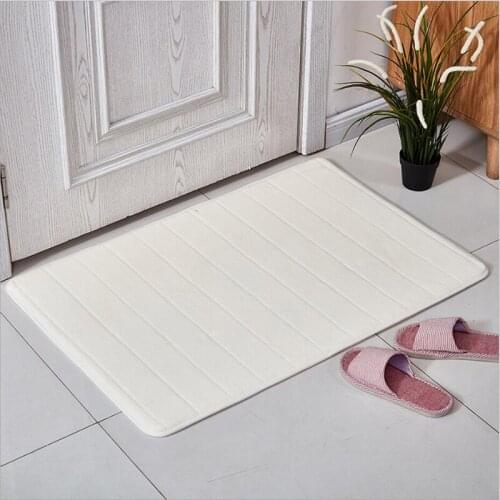 Carpets For Living Room Coral Fleece Home Decoration Rug Solid Color Soft Slow Rebound Thickened Bathroom Floor Mat Room Modern