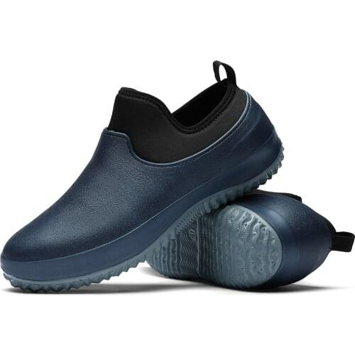 Miaoguan Unisex Non-slip Waterproof Garden Shoes Mens Rain Shoes Car Wash Work Shoe Elasticity Ankle Safety Boots Plus Size 47