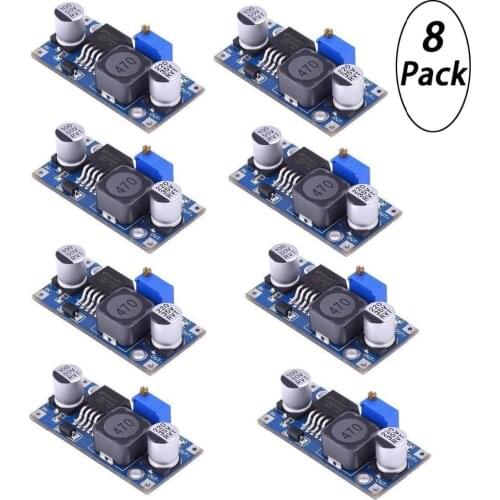 8 Pack LM2596 DC-DC Adjustable Buck Converter 3.0-40V to 1.5-35V Power Supply Step Down Module