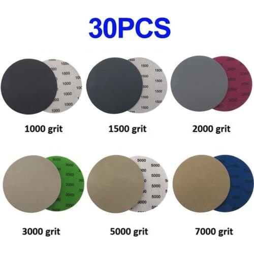 1000 1500 2000 3000 5000 7000 Sanding Sandpaper 125mm Hook&Loop Wet/Dry