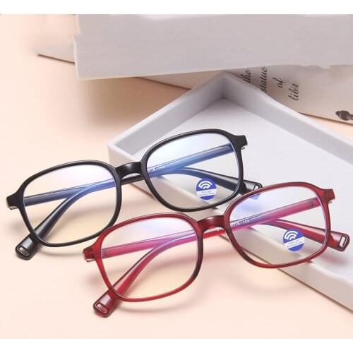 New Vintage Anti-Blue Light Eyeglasses Women Optical Myopia Prescription Glasses Computer Men Square Plastic Eye Wear
