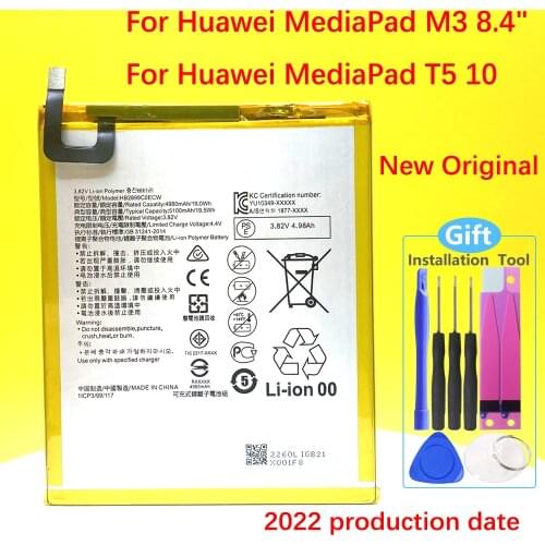 New Original 5100mAh Battery For Huawei MediaPad T5 10 AGS2-L09 AGS2-W09 AGS2-L03 AGS2-W19 HB2899C0ECW High Quality