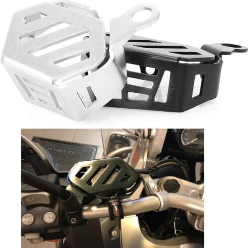 Motorcycle Front Clutch Reservoir Guard Protector For BMW R1200GS R 1200GS Adventure ADV 2013 2014 2015 2016 2017 Black / Silver