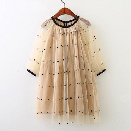 Girls' Dress 2021 New Spring And Summer Dress Mesh Korean Girls' Princess Dress
