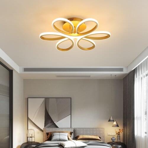 Simple modern led bedroom ceiling lamp luxury creative dining room ceiling light personality flower type study Ceiling lighting