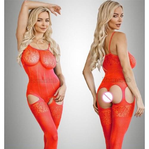 Sexy Bodystocking Open Crotch Fetish Porno Sexi Women Crochless Teddy Lingerie Bodysuit Sexy Erotic Underwear Baby Doll Costumes