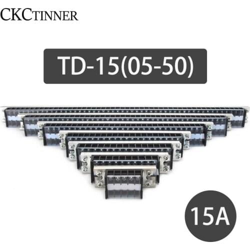 TD-1505-50 rail type terminal block combination terminal block Combine Type Connection Dual Row Terminal Block Plate 15A/600V