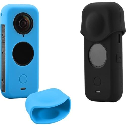 Silicone Case Soft Cover Shell for Insta360 One X2 Dustproof Lens Cover Protective Sleeve Panoramic Camera Cap Accessories
