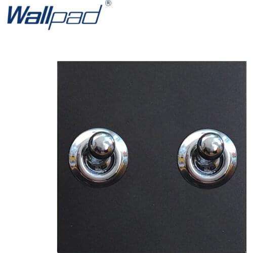 Wallpad 2 Gang 1 Way 2 Way Switch Function Key For Wall Toggle Switch White And Black Plastic Module Only