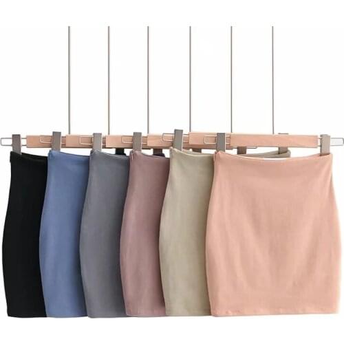 Women Skirt Korean Pure color 2020 Chic cotton Skirts Fashion Sexy Mini Skirts Spring Summer Female Skirts
