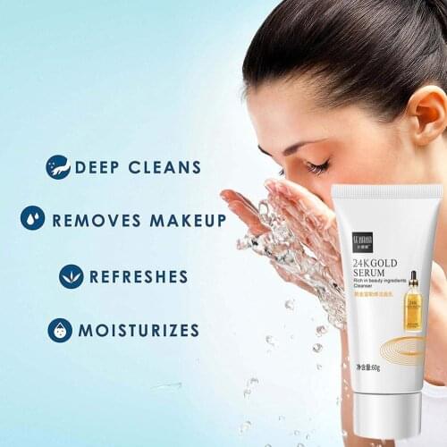 Golden Fullerene Cleanser Mild Refreshing Cleansing Moisturizing cleasing Skin face Care Face F6J7