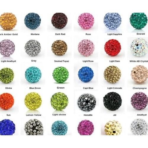 10mm 100pcs/lot e7534 mixed multicolor one hole Drilled For Earrings necklace round diy Rhinestone Beads crystal