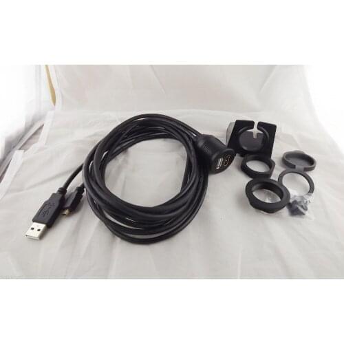 10pcs Car Dashboard Mount USB 2.0 A HDMI Female to Micro HDMI Male Installation Cable 1m 2m