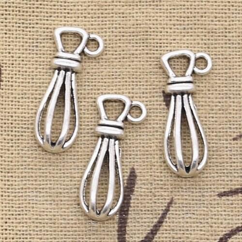 15pcs Charms Eggbeater Whisk 13x10mm Antique Making Pendant fit,Vintage Tibetan Silver color,DIY Handmade Jewelry