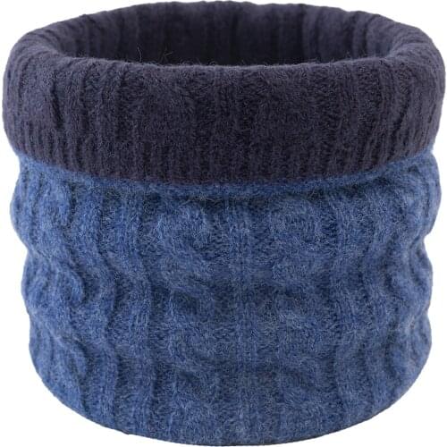 2020 Winter Warm Brushed Knit Neck Circle Double Sided Wrap Cowl Loop Snood Shawl Unisex Neck Scarf Outdoor Ski Climbing Scarf