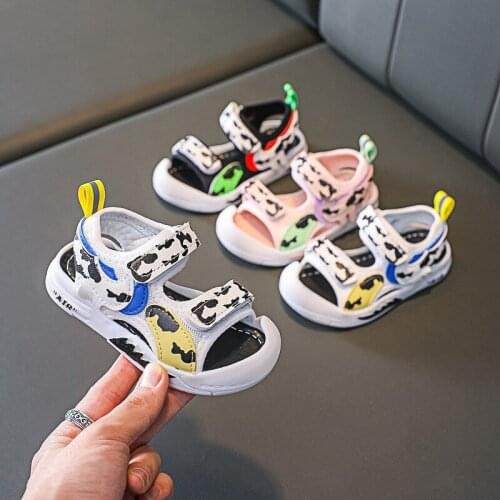 2021 summer new childrens sandals baby toddler shoes girls beach shoes soft bottom non-slip boys sports sandals leisure 21-30