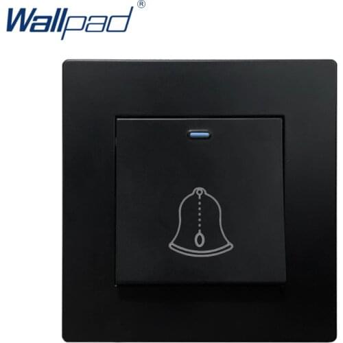 2021 New Arrival Doorbell Wallpad Luxury Wall Light Switch Rocker Switch 16A AC110~250V Black PC Panel