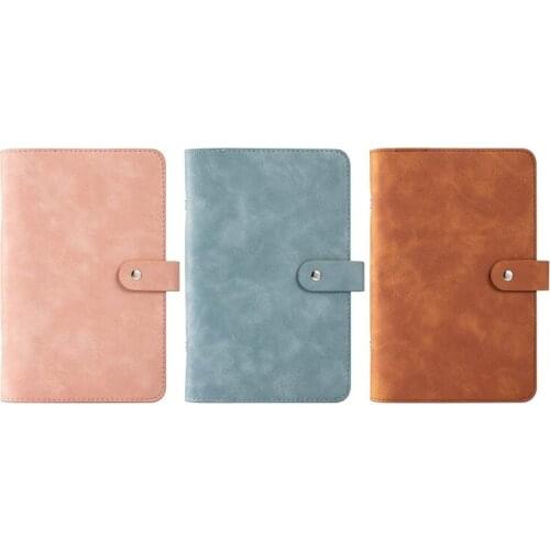 3Pcs A6 PU Leather Notebook Binders with Pockets 6 Round Binder Cover Binders Personal Notepad Binders Suitable for Home
