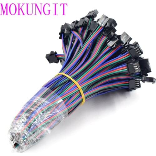 5~500Pairs 4 Pin JST Male Female Connecter Cable Wire F WS2801 LPD8806 RGB Strip light