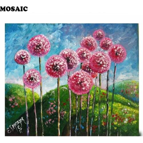 5d DIY Diamond Painting The Dandelion Cross Stitch Full Square Drill Diamond Embroidery Diamond Mosaic Rhinestones Home Decor