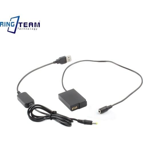 Dummy Battery DMW-BLD10 DMW DCC9 Power Supply Connector Plus DC USB Cable for Panasonic DMC GX1 GF2 G3 G3K G3R Digital Cameras