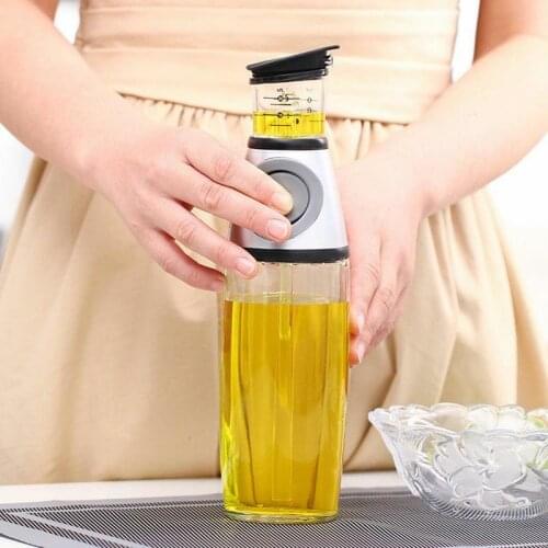 500ML Vinegar Measuring Dispenser Bottle Kitchen Glass Gravy Boat Olive Oil Vinegar Dispenser Pourer Bottle Kitchen Tools