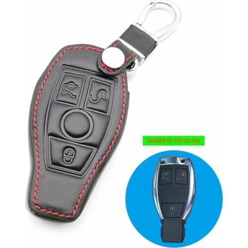 New Hot Sale Car Key Cover Leather Case Keychain for Mercedes Benz CLS CLA Class SLK AMG GL R A B C S Accessories Remote Holder