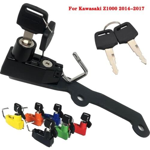 For Kawasaki Z1000 Z 1000 2014 2015 2016 2017 Motorcycle Helmet Lock Anti-Theft with Keys Aluminum Alloy Motorcycle Accessories