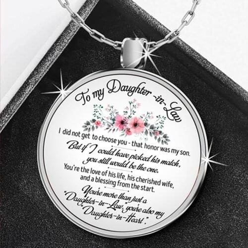To My Daughter Necklace Rose Flower Girlfriend Wife Beautiful Girl Necklaces Women Jewelry Love Gifts 2020