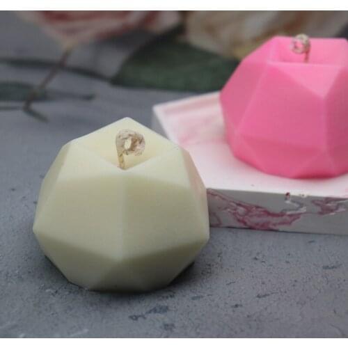 Geometric apple Candle Silicone Molds Beehive Mold For Homemade Beeswax Candle Soap Crayon Wax Melt Hives Candle Making