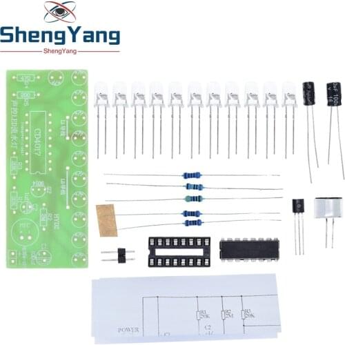Voice activated LED Water Light Kit CD4017 Lantern Control Fun Electronic Production Teaching Training Diy Electronic Kit Module