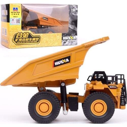 HUINA 1/60 Diecast Alloy Metal Excavator Mine Dump Truck Wheel Loader Excavator Engineering Construction Vehicle Truck Model Toy