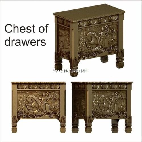 5pcs Chest of drawers 3D STL model for carved figure cnc machine Router Engraver ArtCam Komod Model design