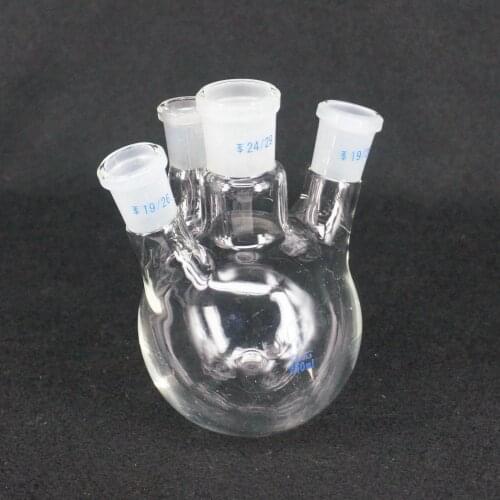 250ml Laboratory Borosilicate Glass 24/29 Joint Glass Flask round bottom with four necks