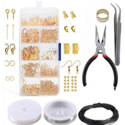 10 Grids Metal Jewelry Making Repair Tool Accessories Findings DIY Necklace Materials Wires Beading Adults Supplies