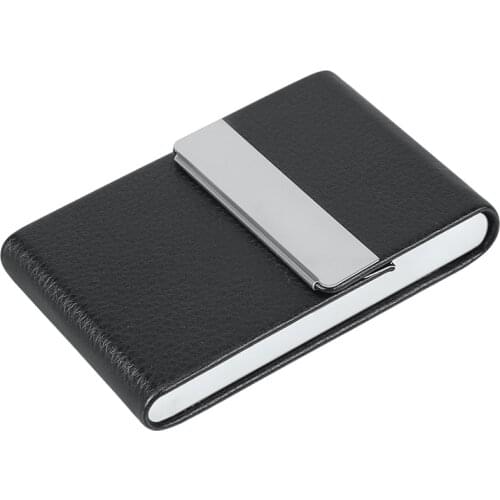 Fashion Business ID Credit Card Holder Buckle ID Holders Package Organizer Business Card Case For Women Men Card Box