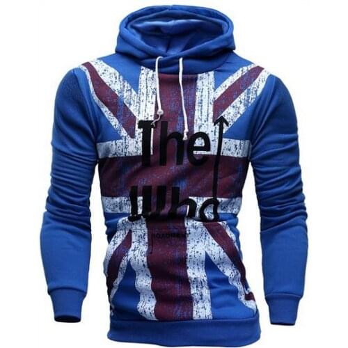 HOT 2020 Outdoor spring Autumn assassin letters printed cotton fleece union flag training hoodies hip hop tracksuit men