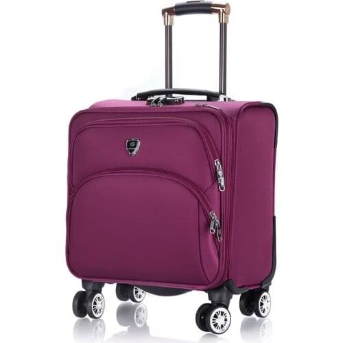 New 18 inch Luggage Metal Trolley Bag Men Travel Hand Trolley case Women high quality Travel Luggage Bag mala Rolling Suitcase