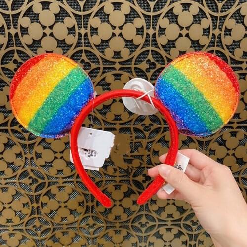 Parks Mickey Mouse Ears Rainbow Pride Love Headband - 2020 NWT