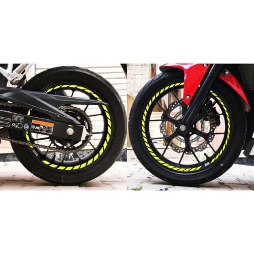 Full Tour Fluorescent Yellow Supersport Inner Rim Strip Sticker CinarExtreme