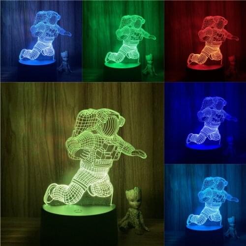 Float Astronaut Space Flight 3D Lamp Action Figure LED NightLight 7 Colors Touch Table Decor Night Light Gift Model