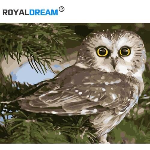 ROYALDREAM The Eagle On The Tree Diy Digital Painting By Digital Modern Wall Art Pictures For The Home Wall Art Works