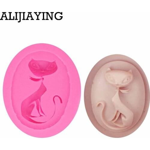 M0905 DIY Cats shape soap Silicone Mold For Cake Decorating Animal Fondant tools Cupcake Chocolate Polymer Clay Resin Mould