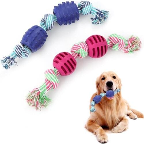 Dog Puppy Rope Knot Toy Cleaning Teeth Molar Chewing Stress Relief Pet Supplies