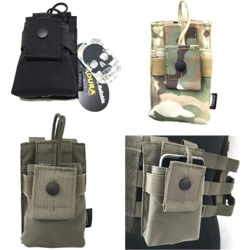 Outdoor Airsoft Tactical Vest Molle Radio Pouch Walkie Talkie Bag Waist Bag Holder Portable Interphone Holster Carry Bag