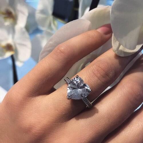 Vecalon Rings With Cubic Zirkonia For Women