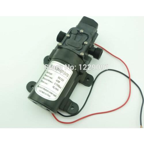 45W 4L/min battery powered High pressure small 12v water pump for clean, spray- Automatic pressure switch dc water pump 12v