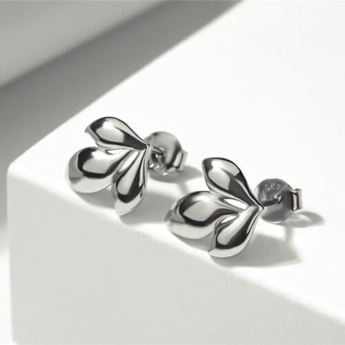 XDH4 925 Sterling Silver Stud Earrings Ladies Flowers Romantic Cute Style Brand Ladies Jewelry Brinco