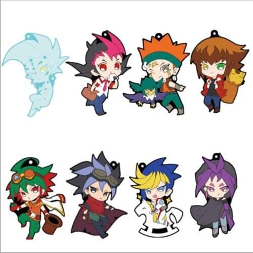 YGO Yu Gi Oh Yugioh Muto DM GX Yusei Fudo Jaden Rubber Keyring Keychain Strap sweet pendant