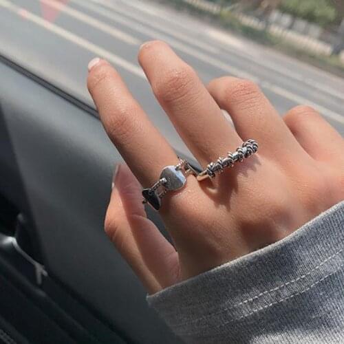 Evimi 925 Sterling Silver Geometric Disc Rings for Women New Fashion Creative Knotted Twist Birthday Party Jewelry Gifts